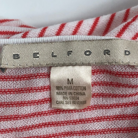 Belford Geometric Striped Cropped Cardigan M - Picture 3 of 7